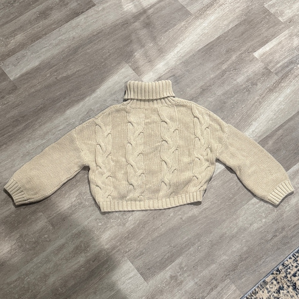 Cozy Cream Cable Knit Turtleneck Sweater